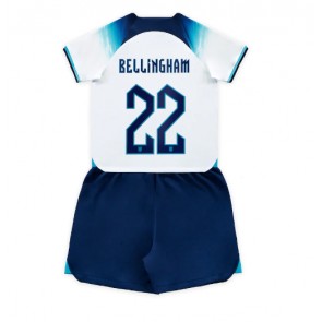 England Jude Bellingham #22 Hemmakläder Barn VM 2022 Kortärmad (+ Korta byxor)